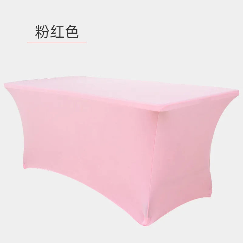 4FT6FT8FT couverture de Table extensible couverture de Table de Cocktail réunion Banquet de mariage couverture de Table rectangulaire nappe blanche Housse de France