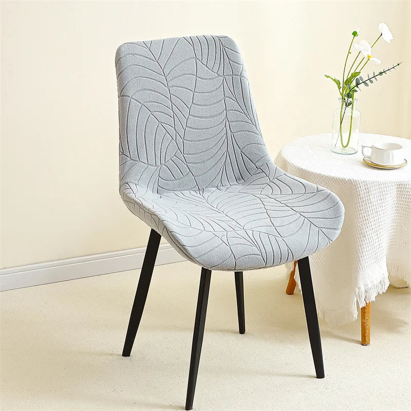 1/2/4/6 pièces feuilles Jacquard courbé housses de chaise élastiques housses de chaise chaises protecteur de siège pour hôtel mariage cuisine Banquet Housse de France