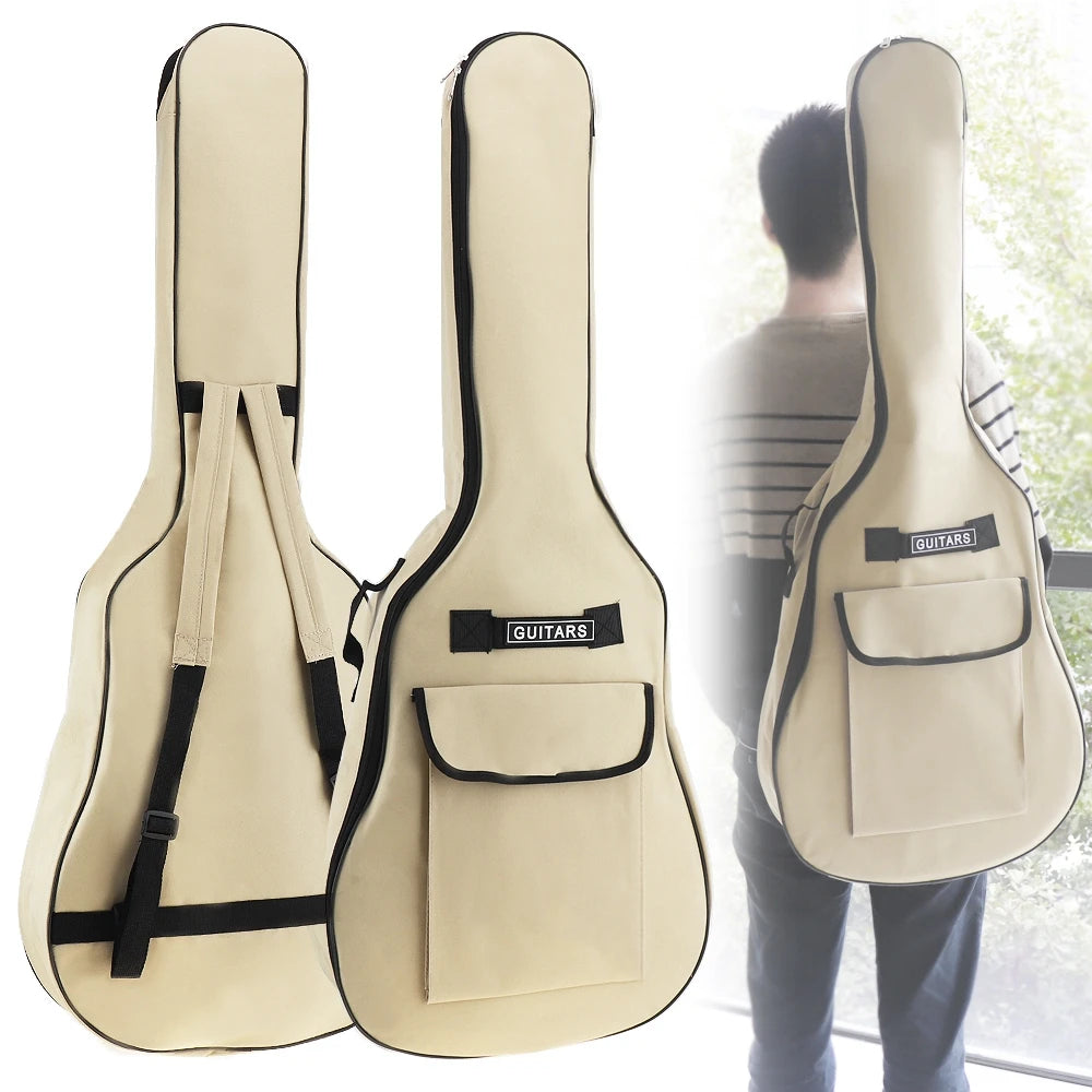 40/41 pouces Oxford tissu guitare acoustique/guitare électrique Double sangles guitare rembourrée coque souple Gig sac sac à dos étanche Housse de France