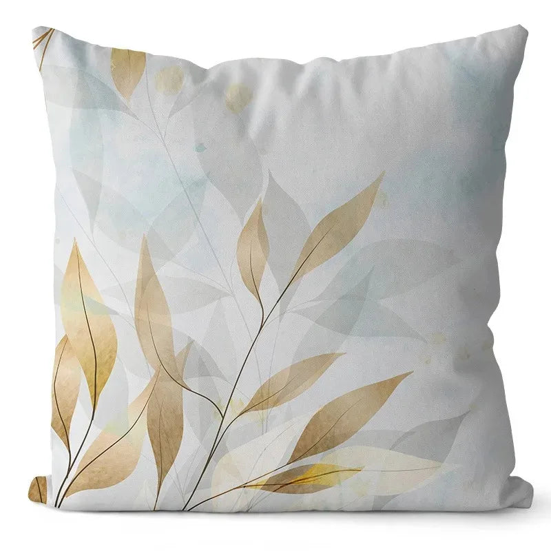 Coussin Ginkgo Géométrique POLYZEN Housse de France