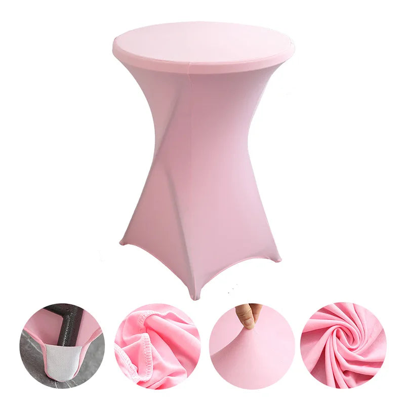 4FT6FT8FT couverture de Table extensible couverture de Table de Cocktail réunion Banquet de mariage couverture de Table rectangulaire nappe blanche Housse de France
