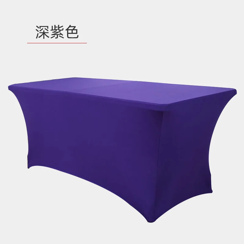 4FT6FT8FT couverture de Table extensible couverture de Table de Cocktail réunion Banquet de mariage couverture de Table rectangulaire nappe blanche Housse de France