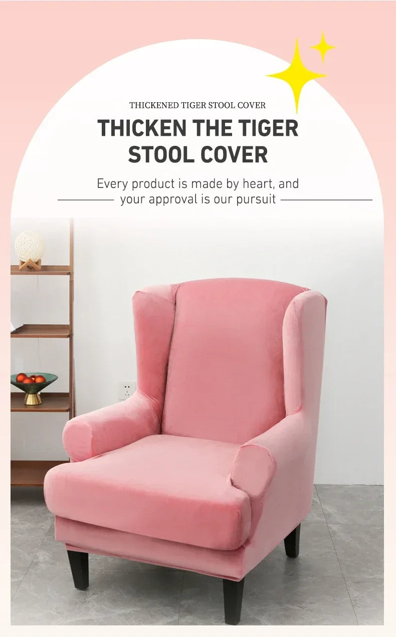 Housse Fauteuil Oreilles Velours VELORA