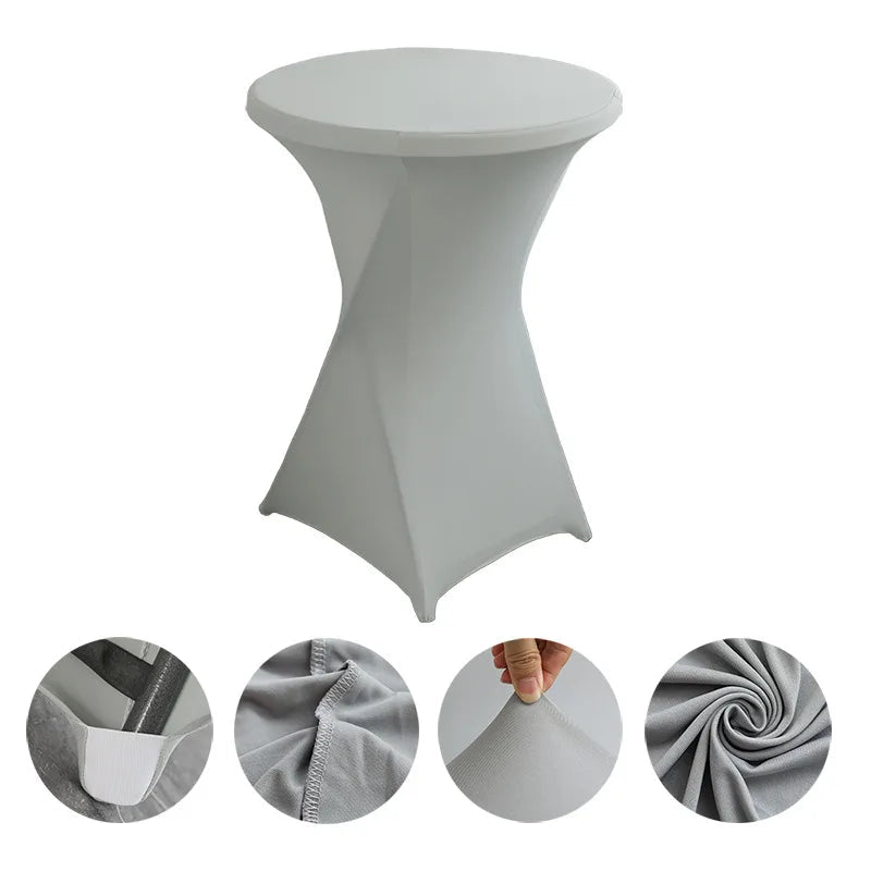 4FT6FT8FT couverture de Table extensible couverture de Table de Cocktail réunion Banquet de mariage couverture de Table rectangulaire nappe blanche Housse de France