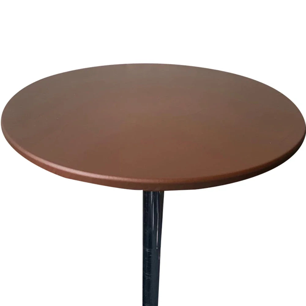 Couverture de Table ronde élastique, 1 pièce, tissu de protection, nappe en Polyester imperméable, couverture de Table ajustée pour restauration avec bords élastiques Housse de France