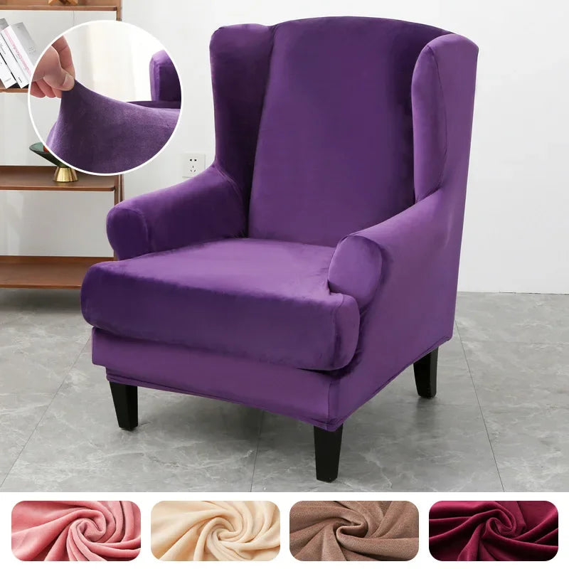 Housse Fauteuil Oreilles Velours VELORA