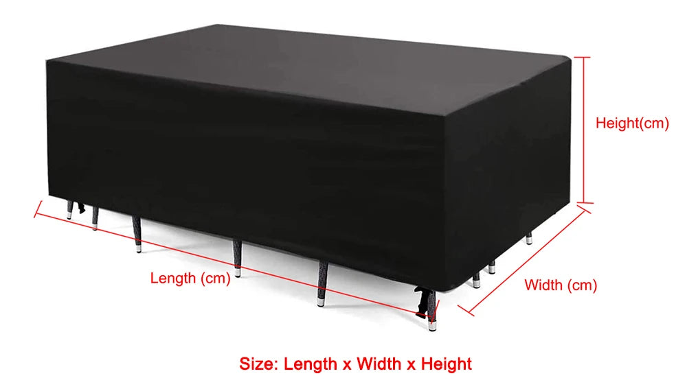 Housse Table Jardin Imperméable SOLVIN
