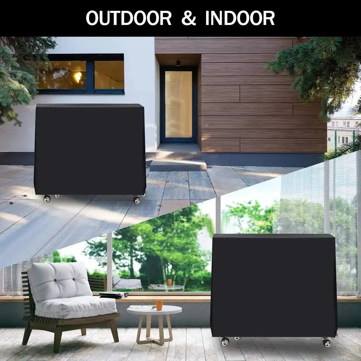 Couverture de Tennis de Table en tissu Oxford 210D, imperméable et anti-poussière, couverture de Table de Ping-Pong robuste pour intérieur/extérieur, 165x70x185cm Housse de France
