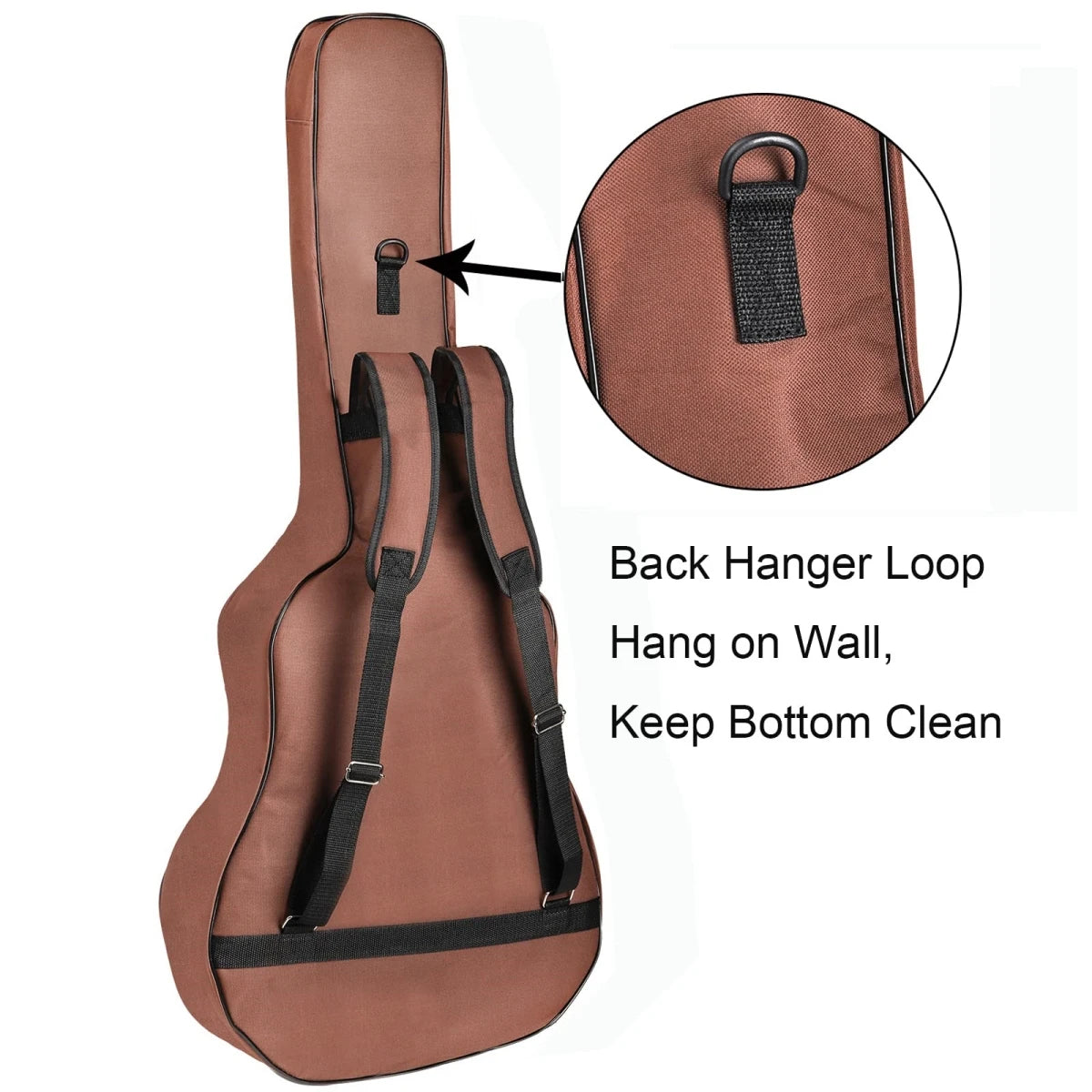Ata WAYER-Sac à Dos Acoustique en Nylon Oxford, 41 Pouces, Épais, Étanche, Double Bretelles, Rembourré en Coton Housse de France