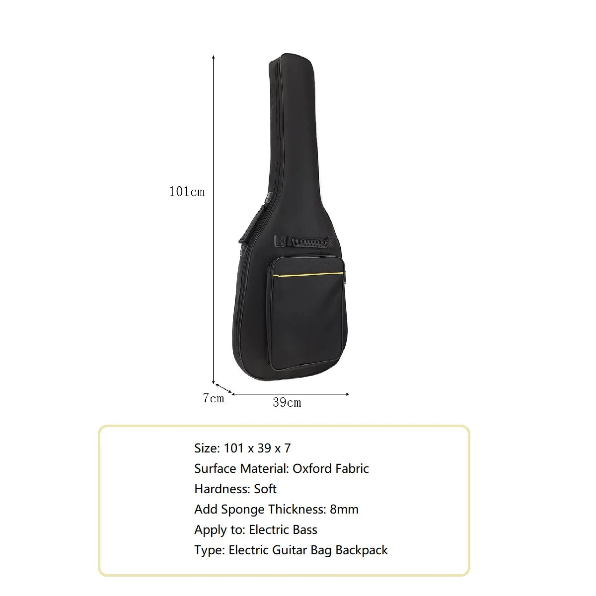 40 / 41 pouces sac de guitare étanche Oxford guitare Gig sac couverture noir étui de guitare 7 Types en option Housse de France