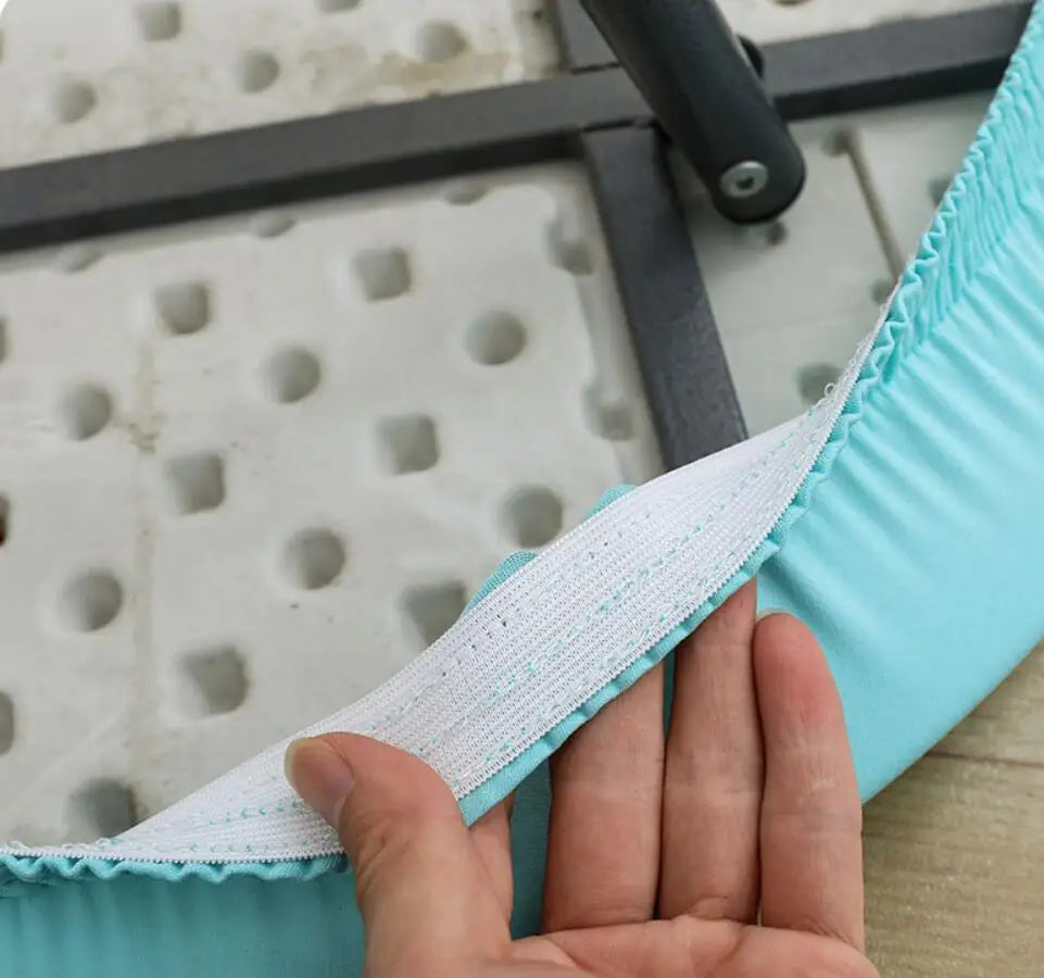 Nappe de Table ronde ajustée de couleur blanche, couverture de Table de Cocktail en Spandex, décoration de Table de Bar haut, extensible élastique résistant aux taches Housse de France
