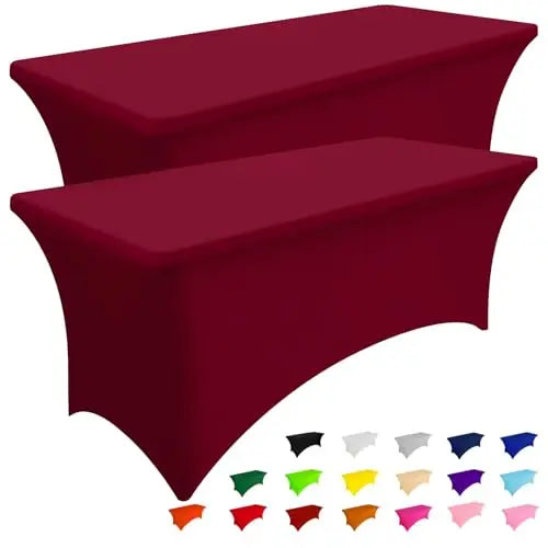 Olanly-Nappes élastiques lavables en machine, couvre-table en spandex, réutilisable, pour table d'extérieur, pour fêtes de mariage et de Noël Housse de France