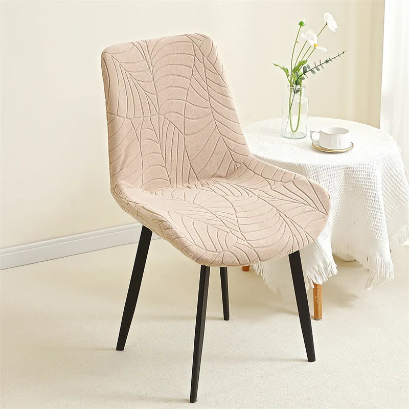 1/2/4/6 pièces feuilles Jacquard courbé housses de chaise élastiques housses de chaise chaises protecteur de siège pour hôtel mariage cuisine Banquet Housse de France