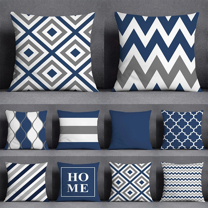 Taie d'Oreiller Géométrique Polyester **BLUENO** Housse de France