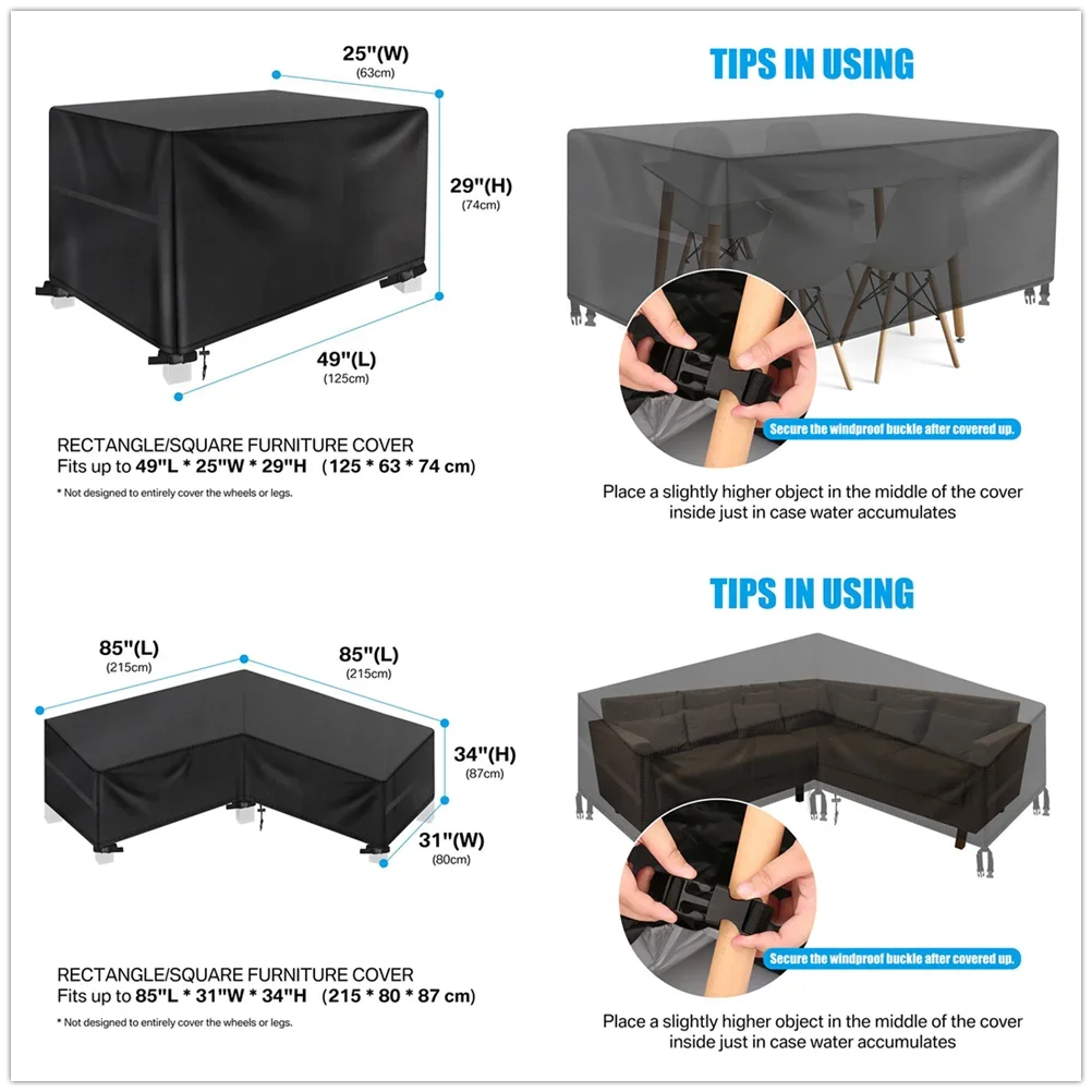 Housse Table Jardin Imperméable PROTEVO