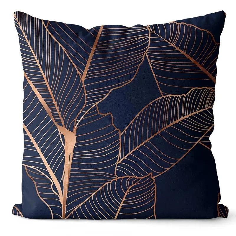 Coussin Ginkgo Géométrique POLYZEN Housse de France
