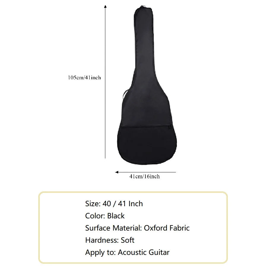 40 / 41 pouces sac de guitare étanche Oxford guitare Gig sac couverture noir étui de guitare 7 Types en option Housse de France