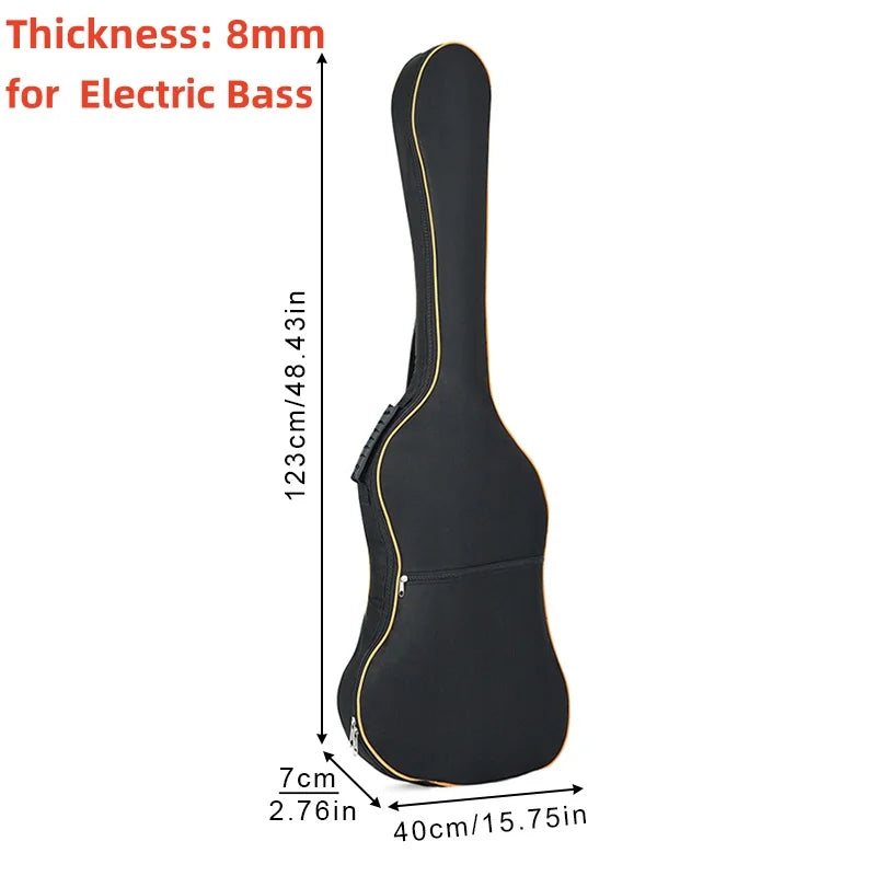 39-48 pouces Oxford tissu Pad 8-10mm coton épaississement Double sangles guitare électrique basse étui, housse étanche sac à dos Housse de France