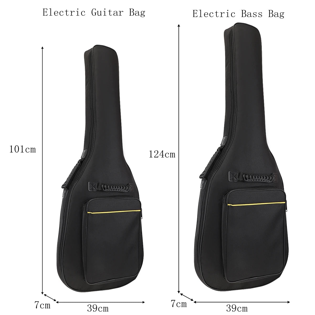 39-48 pouces Oxford tissu Pad 8-10mm coton épaississement Double sangles guitare électrique basse étui, housse étanche sac à dos Housse de France