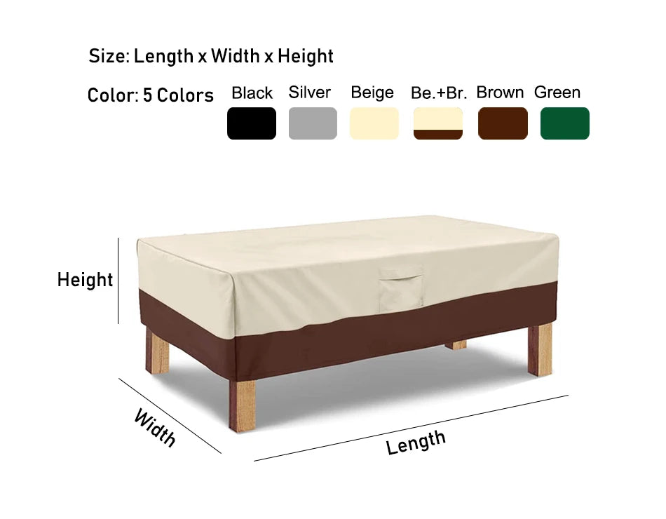 Housse Table Jardin Imperméable FORTERIO