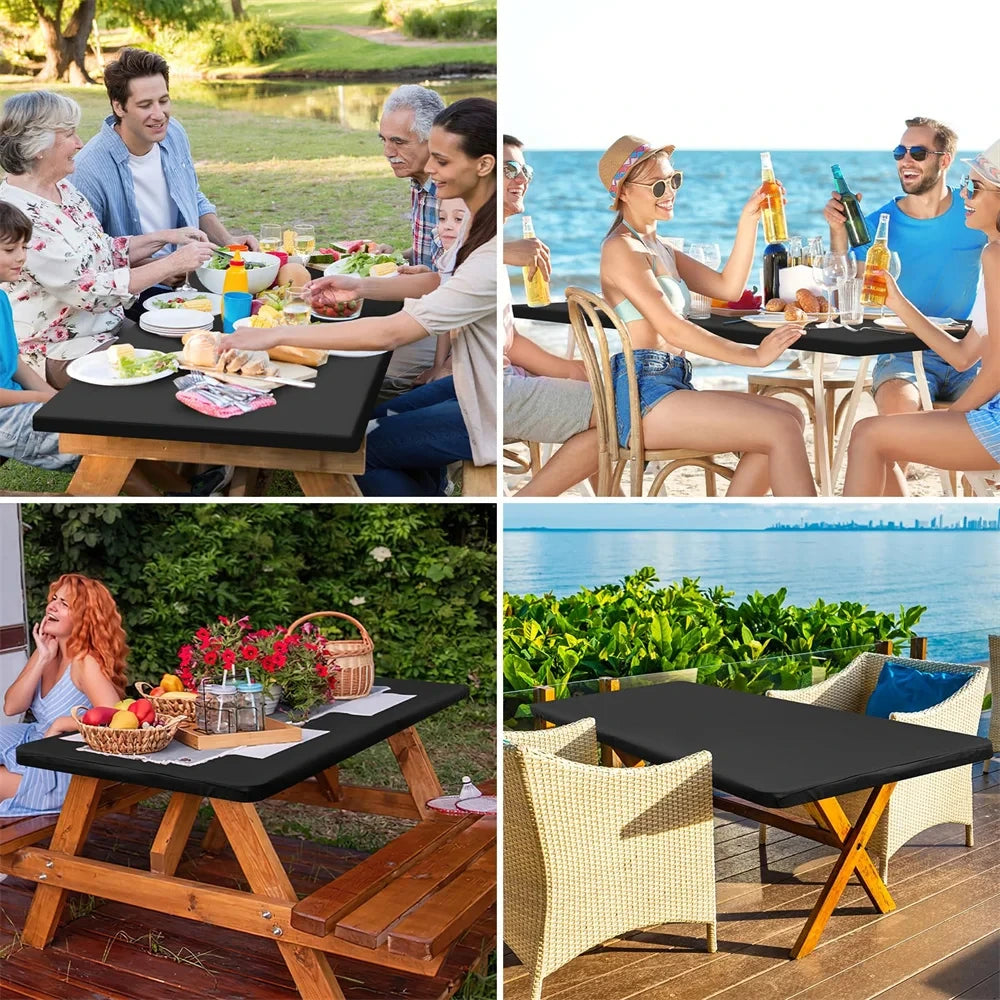 Kitinjoy – nappe rectangulaire imperméable, adaptée à la Table pliante, lavable, protection de Table, Camping en plein air, 30x72 Housse de France