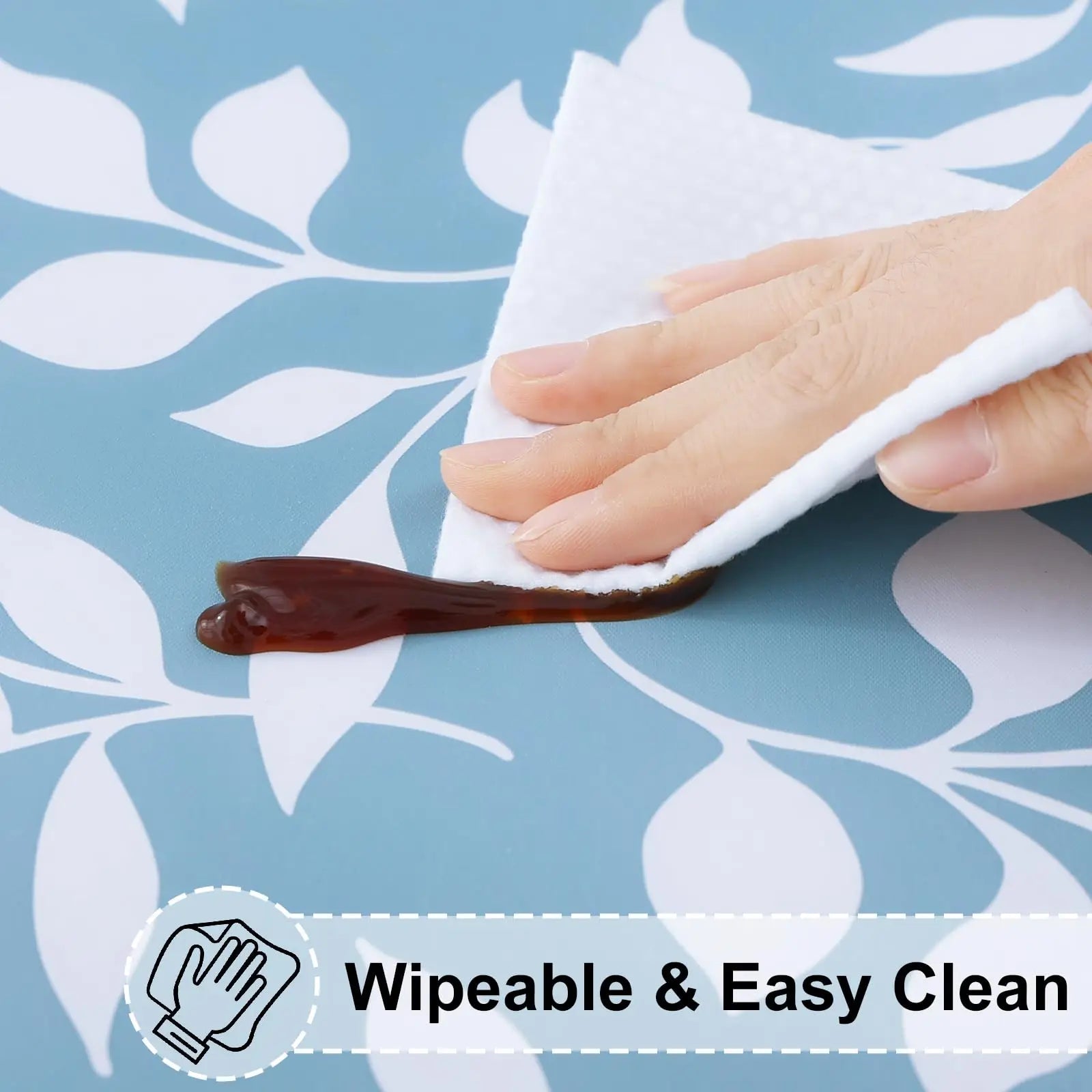 Olanly – nappe ronde élastique ajustée en flanelle, couverture de Table en vinyle imperméable et essuyable pour Table à manger et Camping Housse de France