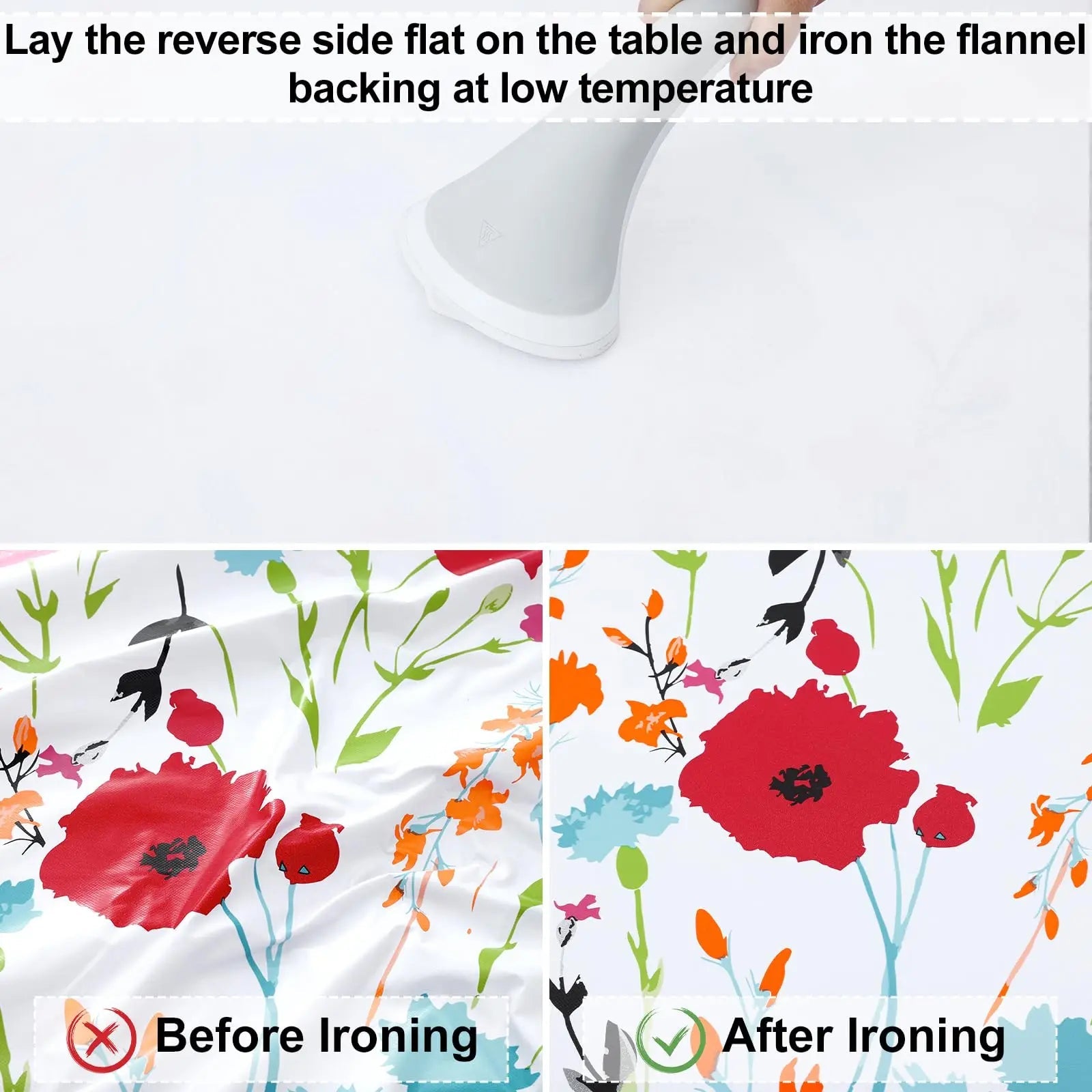 Olanly – nappe ronde élastique ajustée en flanelle, couverture de Table en vinyle imperméable et essuyable pour Table à manger et Camping Housse de France