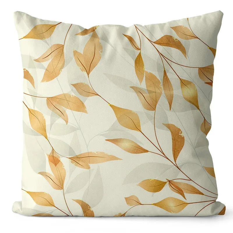 Coussin Ginkgo Géométrique POLYZEN Housse de France
