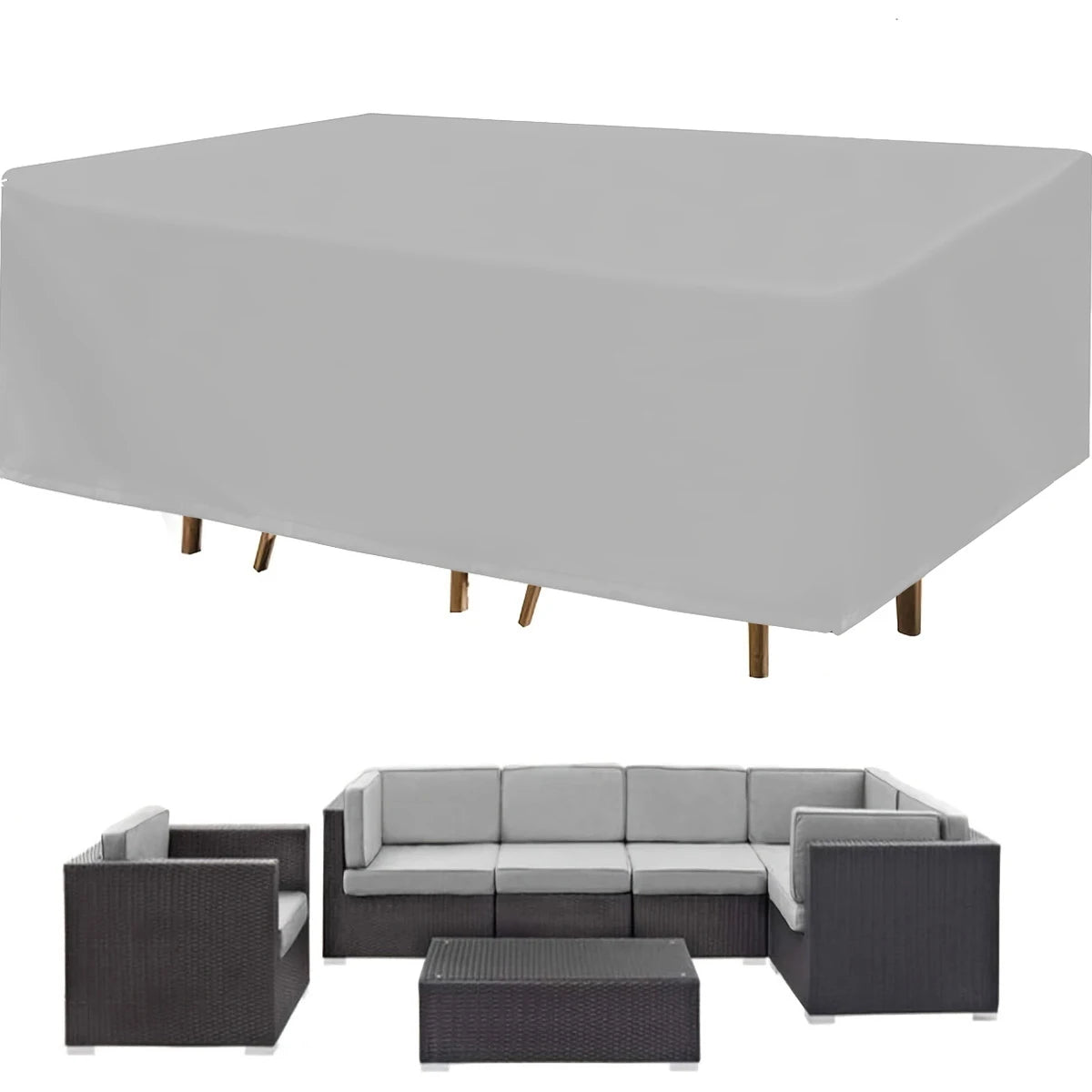 Housse Table Jardin Polyester Élégante NOVARA