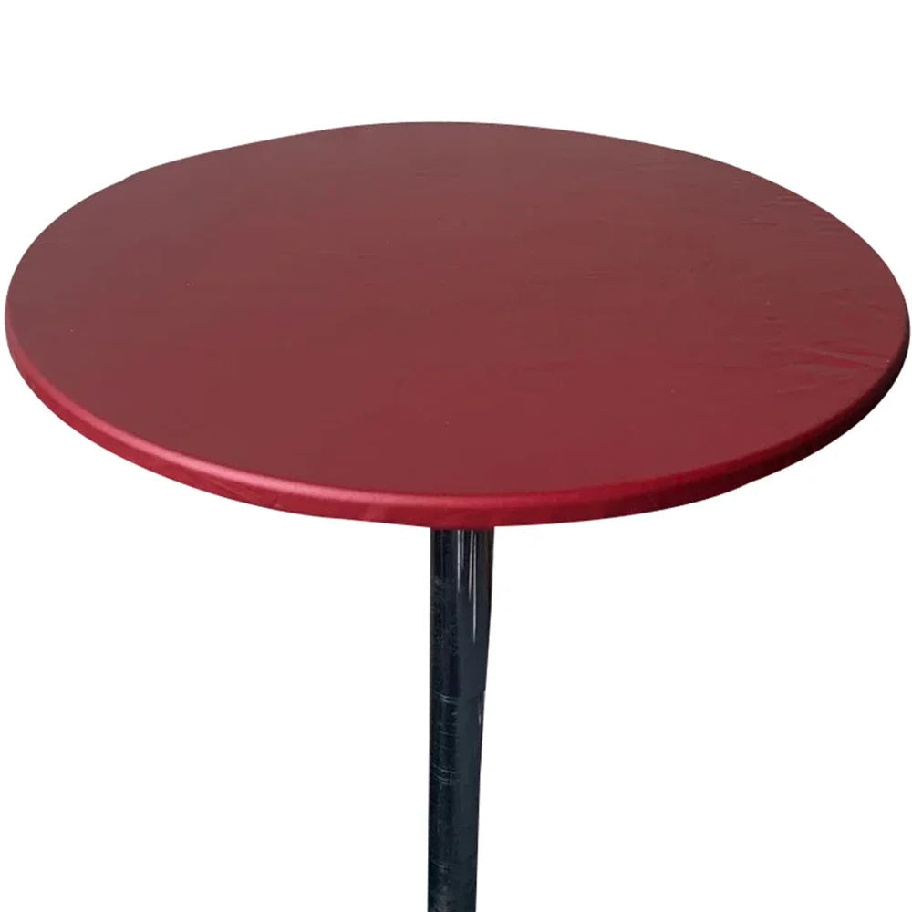 Couverture de Table ronde élastique, 1 pièce, tissu de protection, nappe en Polyester imperméable, couverture de Table ajustée pour restauration avec bords élastiques Housse de France