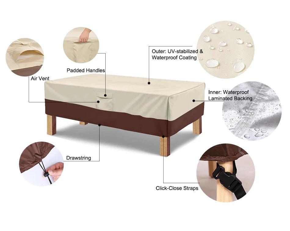 Housse Table Jardin Imperméable FORTERIO