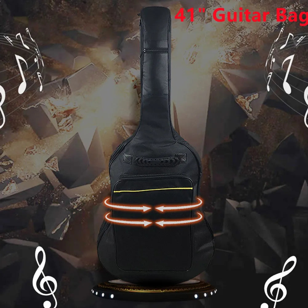 41 pouces sac de guitare sac à dos sacs imperméables Rip-stop Oxford Nylon Double sangle rembourré noir étui de guitare Gig Bas guitares sacs à dos Housse de France