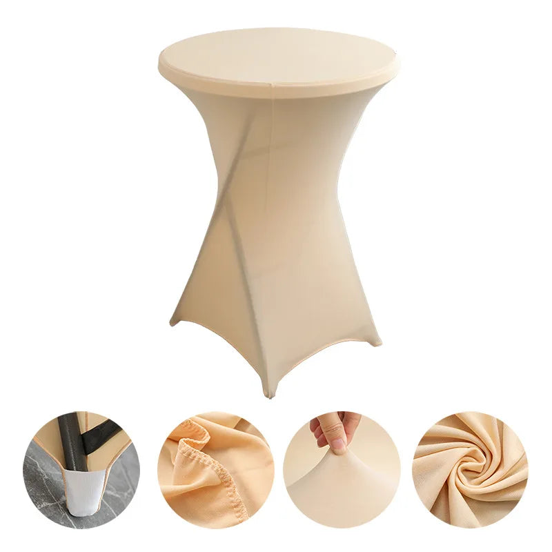 4FT6FT8FT couverture de Table extensible couverture de Table de Cocktail réunion Banquet de mariage couverture de Table rectangulaire nappe blanche Housse de France