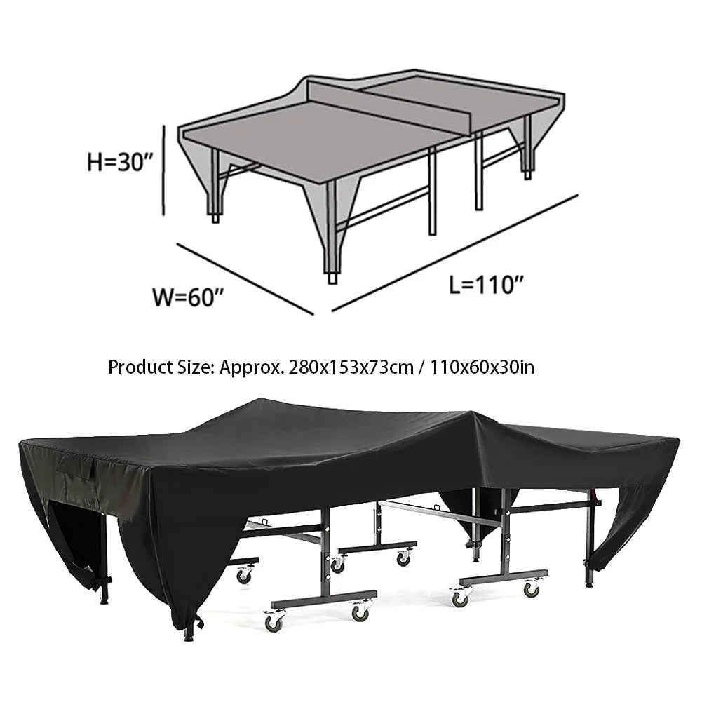 Couverture de Table de Tennis de Table, imperméable, anti-poussière, pour cour extérieure, Patio, Tables de Ping-Pong, terrasse, Tables longues, 280x153x73cm Housse de France