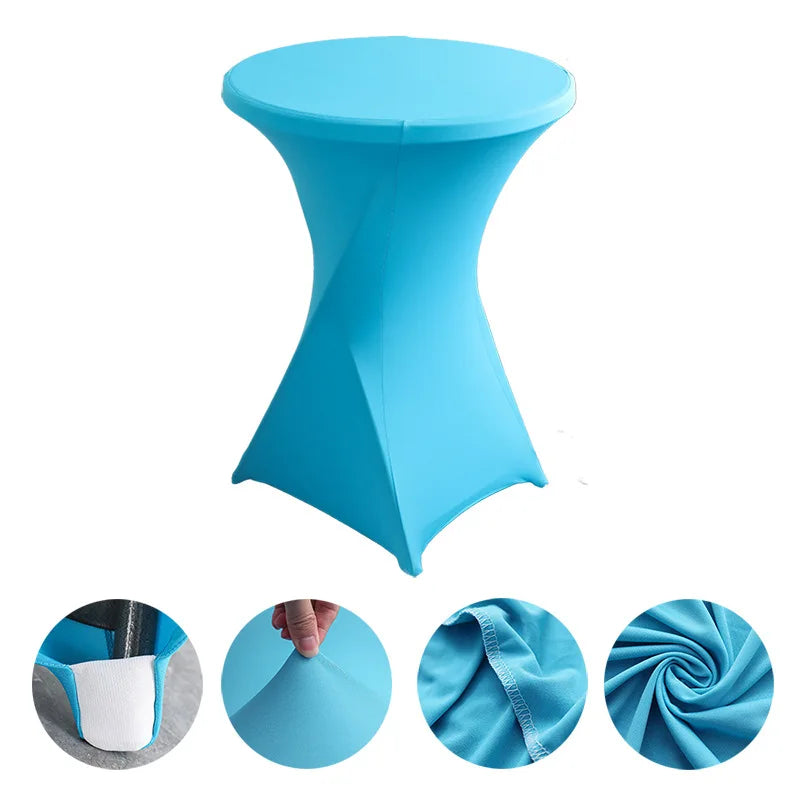 4FT6FT8FT couverture de Table extensible couverture de Table de Cocktail réunion Banquet de mariage couverture de Table rectangulaire nappe blanche Housse de France