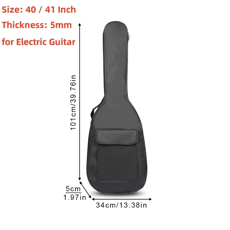 39-48 pouces Oxford tissu Pad 8-10mm coton épaississement Double sangles guitare électrique basse étui, housse étanche sac à dos Housse de France