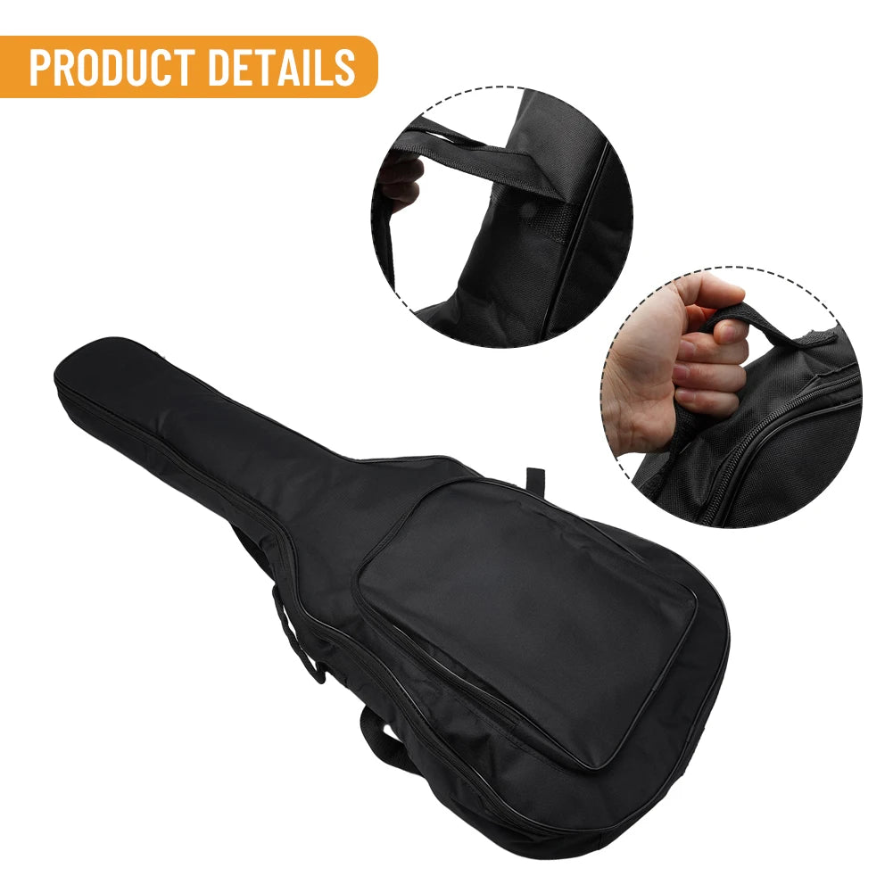 Sac à dos acoustique classique étanche rembourré pleine grandeur, étui de transport, support, tissu Oxford standard classique, pièces Housse de France