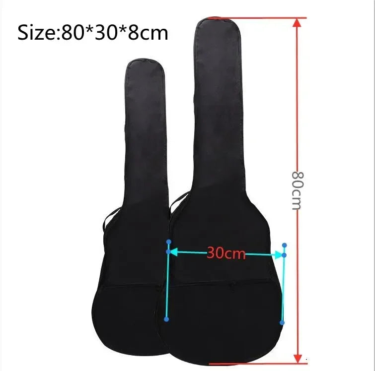 30/38/41 pouces sac de guitare haute qualité Oxford tissu Double sangles rembourré grand étui de guitare noir Gig sac à dos accessoires de guitare Housse de France