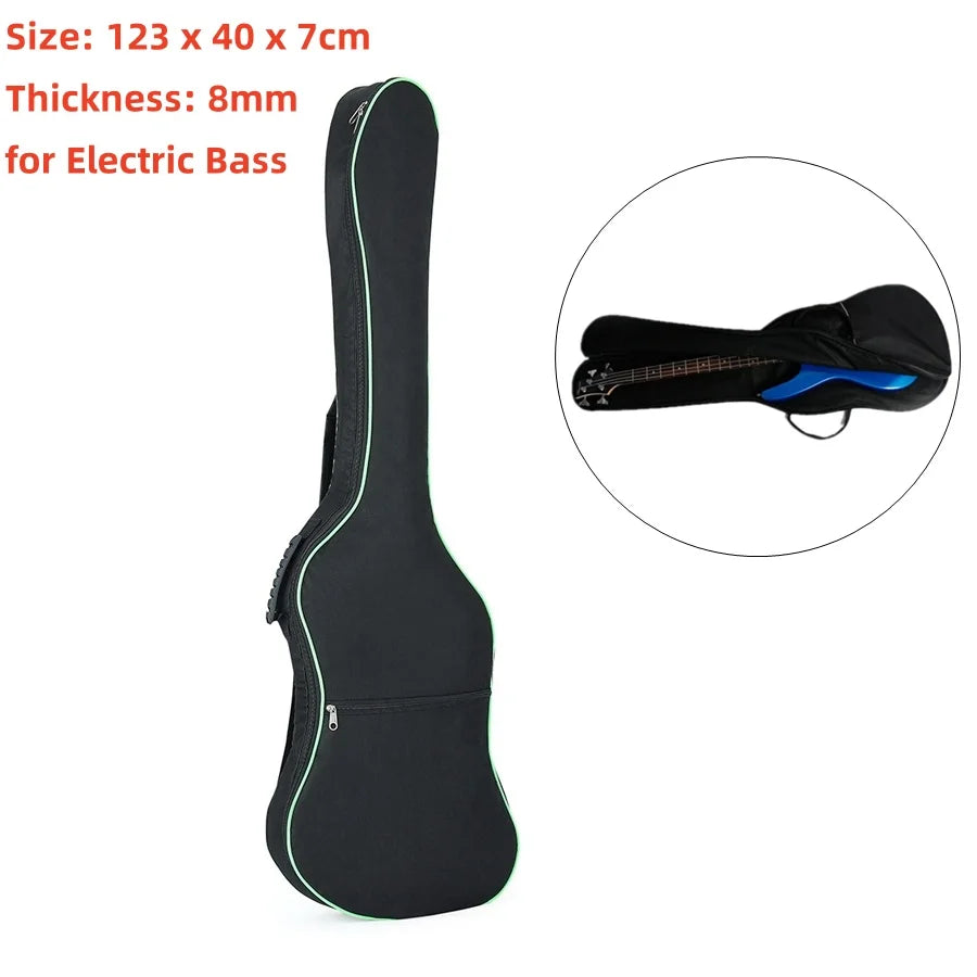 39-48 pouces Oxford tissu Pad 8-10mm coton épaississement Double sangles guitare électrique basse étui, housse étanche sac à dos Housse de France