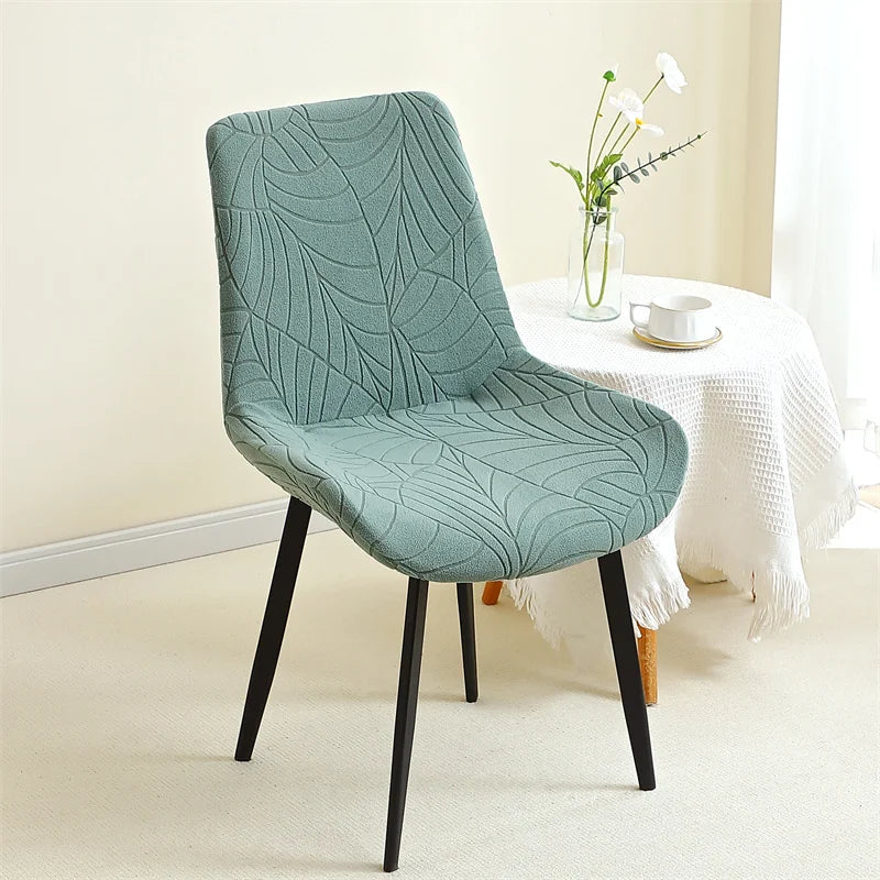 1/2/4/6 pièces feuilles Jacquard courbé housses de chaise élastiques housses de chaise chaises protecteur de siège pour hôtel mariage cuisine Banquet Housse de France