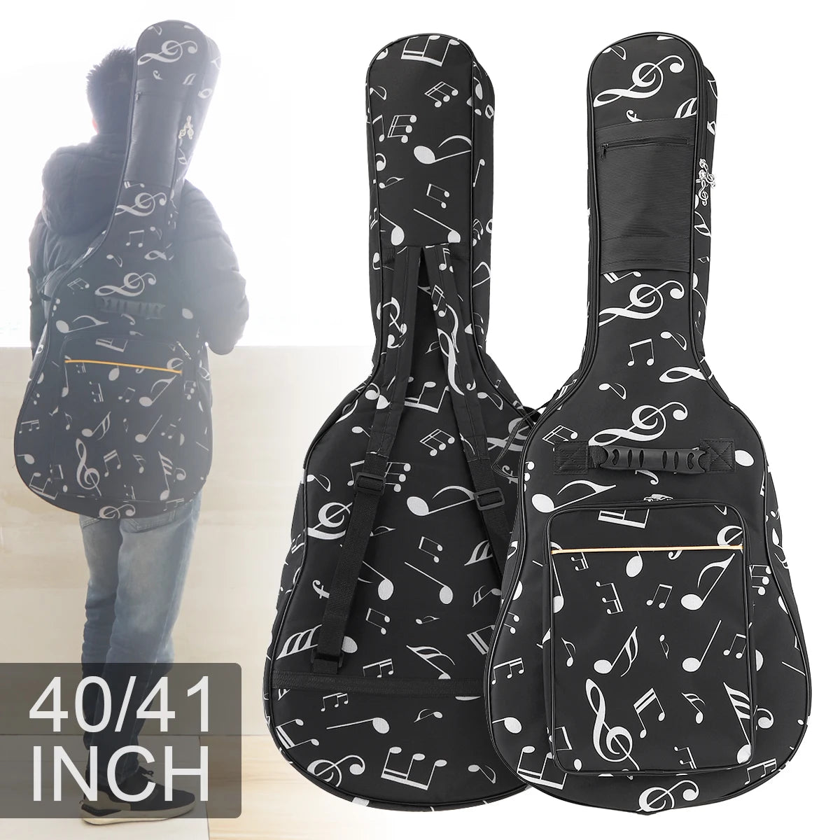 40/41 pouces Oxford tissu guitare acoustique/guitare électrique Double sangles guitare rembourrée coque souple Gig sac sac à dos étanche Housse de France