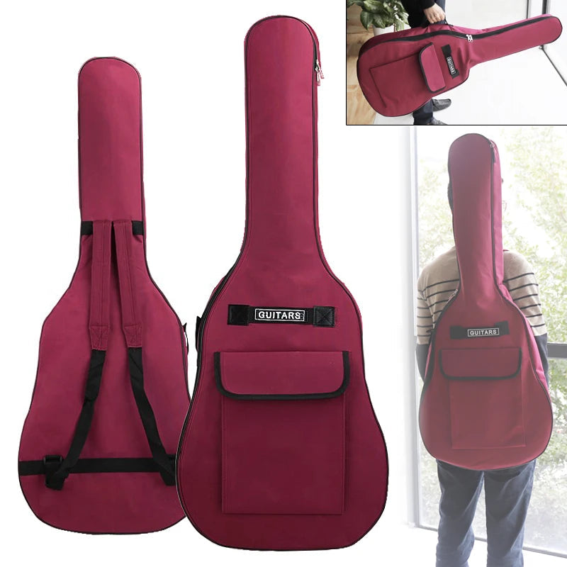 40/41 pouces Oxford tissu guitare acoustique/guitare électrique Double sangles guitare rembourrée coque souple Gig sac sac à dos étanche Housse de France