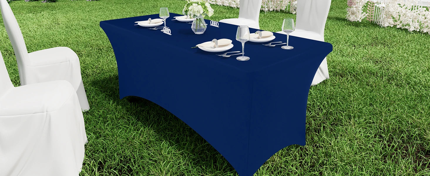 Olanly-Nappes élastiques lavables en machine, couvre-table en spandex, réutilisable, pour table d'extérieur, pour fêtes de mariage et de Noël Housse de France