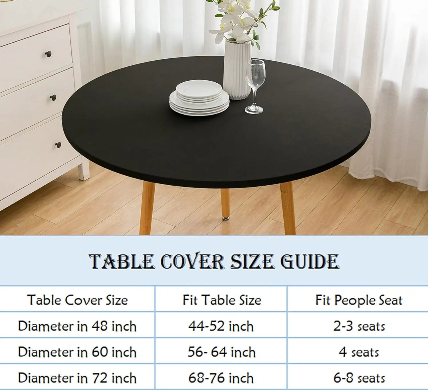 Nappe de Table ronde ajustée de couleur blanche, couverture de Table de Cocktail en Spandex, décoration de Table de Bar haut, extensible élastique résistant aux taches Housse de France