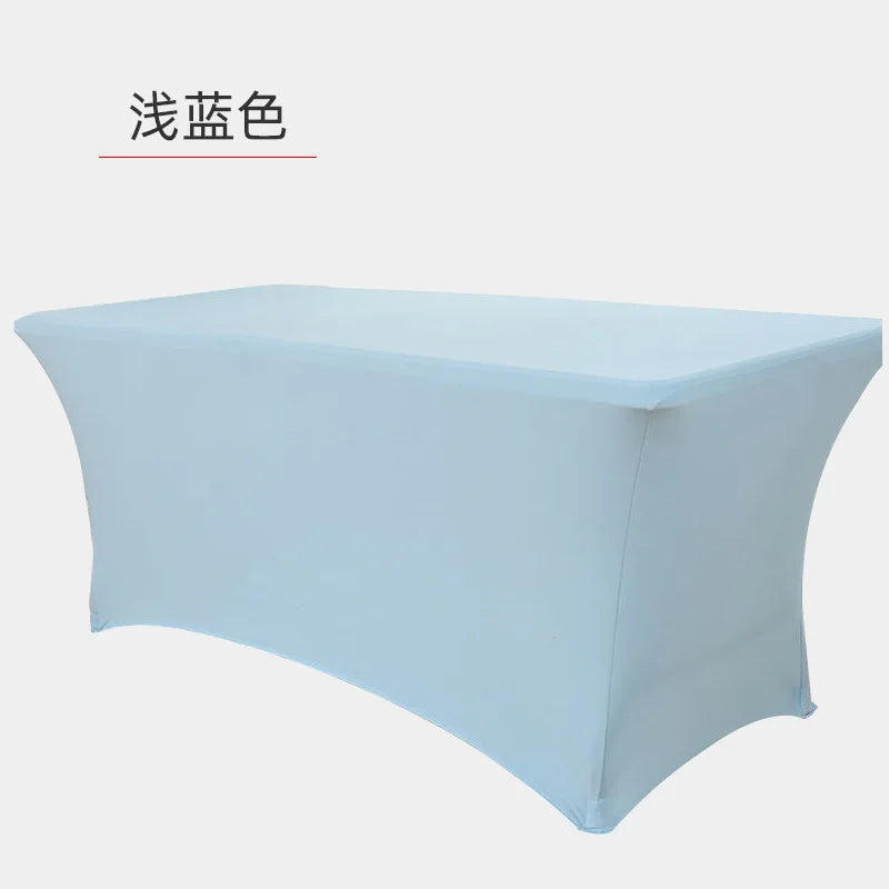 4FT6FT8FT couverture de Table extensible couverture de Table de Cocktail réunion Banquet de mariage couverture de Table rectangulaire nappe blanche Housse de France