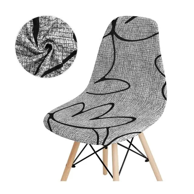 SCANBLACK - Housse de chaise scandinave imprimé - Housse De France