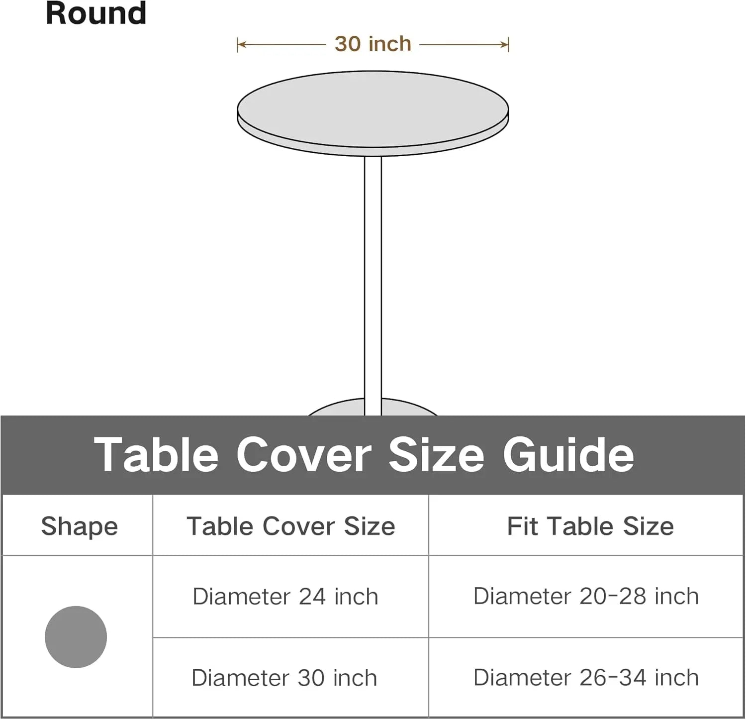 Nappe de Table ronde ajustée de couleur blanche, couverture de Table de Cocktail en Spandex, décoration de Table de Bar haut, extensible élastique résistant aux taches Housse de France