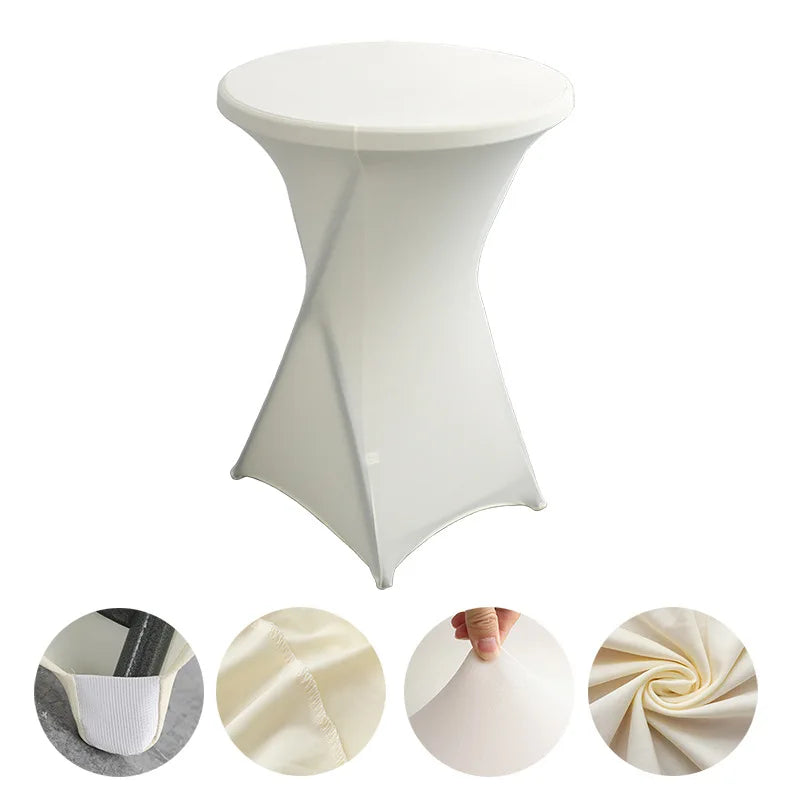 4FT6FT8FT couverture de Table extensible couverture de Table de Cocktail réunion Banquet de mariage couverture de Table rectangulaire nappe blanche Housse de France