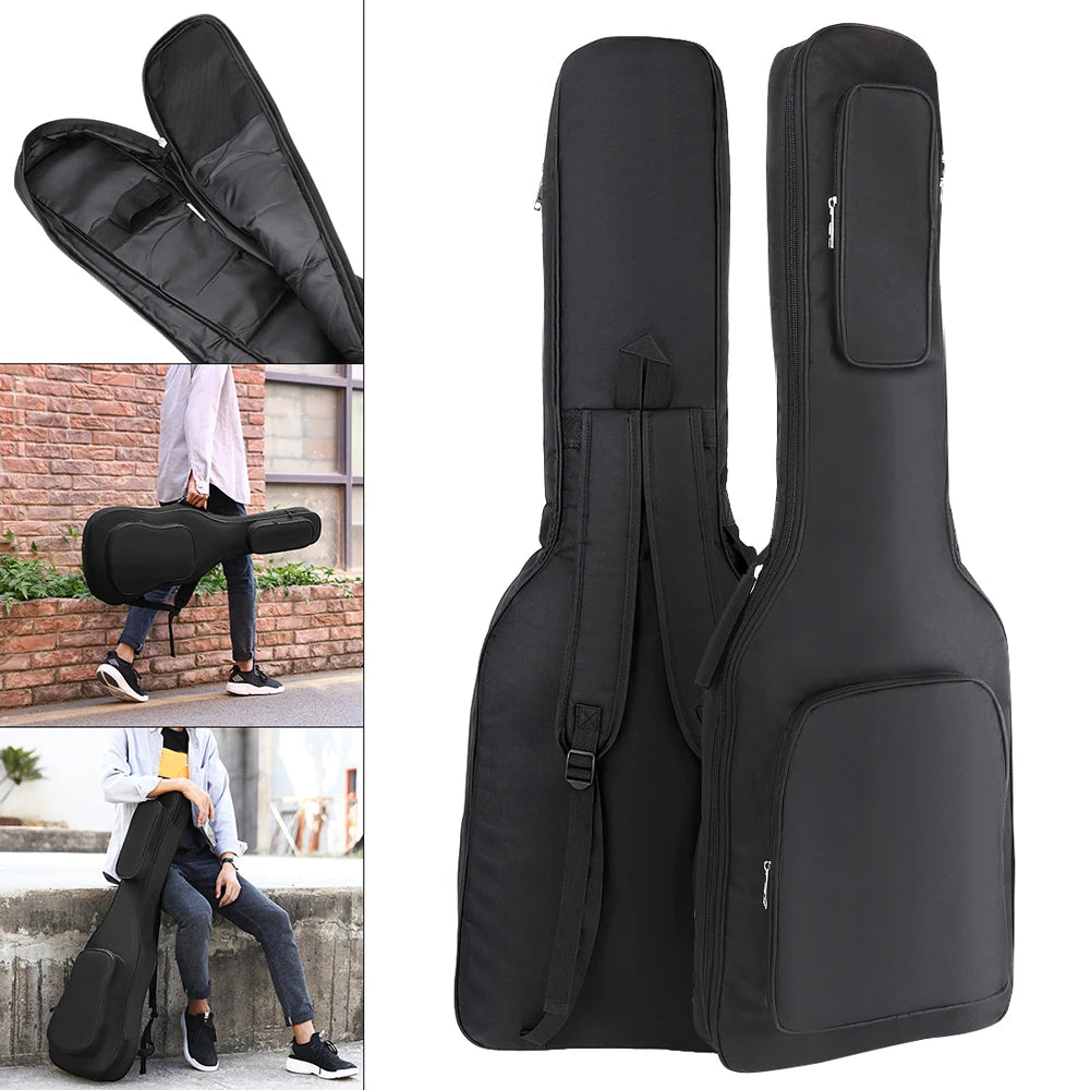39-48 pouces Oxford tissu Pad 8-10mm coton épaississement Double sangles guitare électrique basse étui, housse étanche sac à dos Housse de France