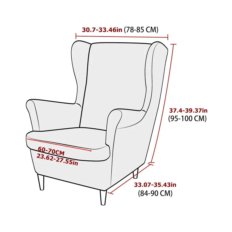 Housse Fauteuil Oreilles Extensible **ALVINA**